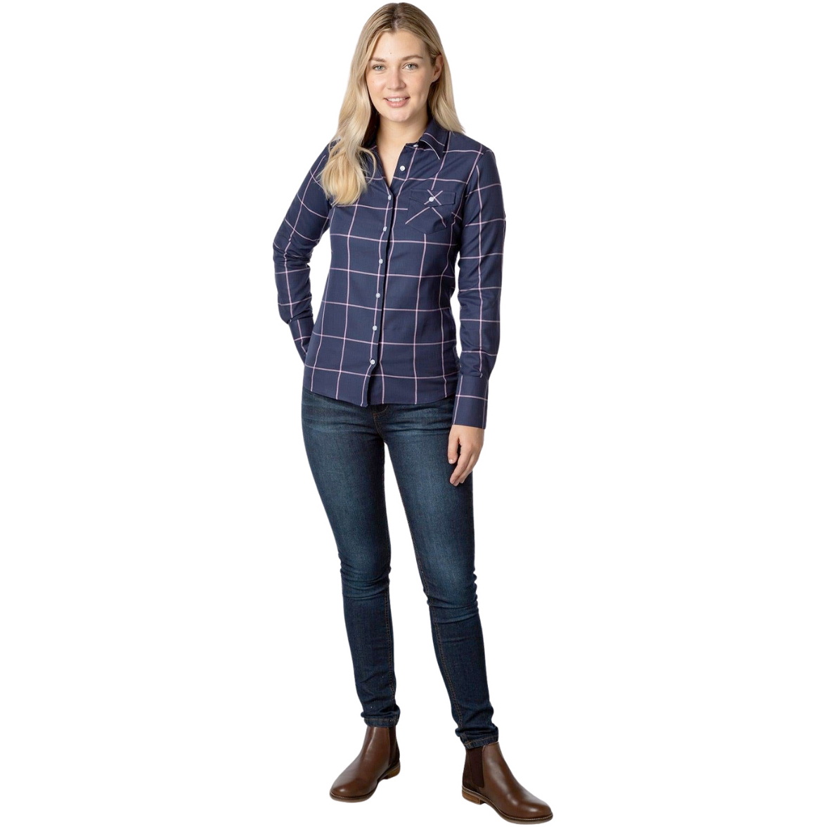 2025 Rydale Womens Hannah Country Shirt 406119 - Laura Navy